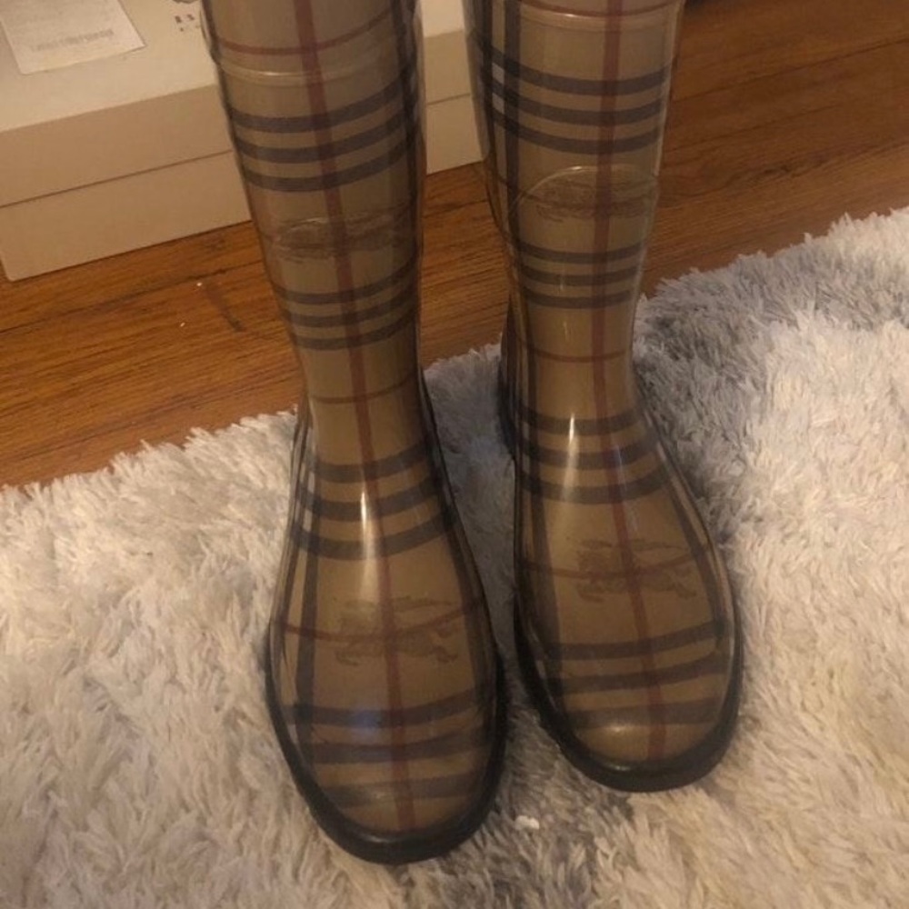 Burberry Haymarket Rain Boots
